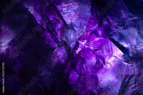 Foto fluorite (also called fluorspar) purple blue macro detail texture background