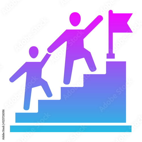 Leadership Glyph Gradient Icon