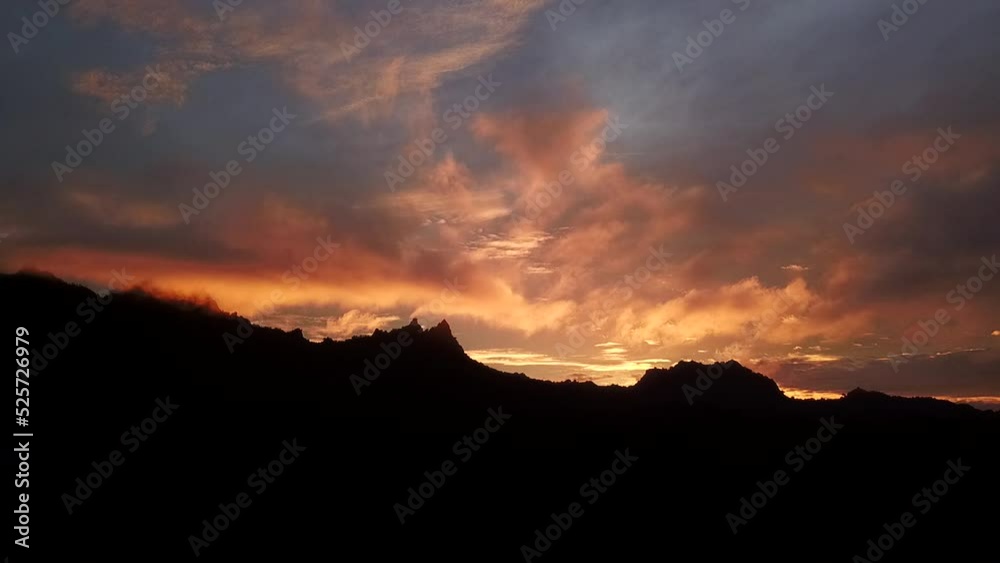 Sunset to Sleeping lady in Kosrae, Micronesia(Federated States of Micronesia) Sunset to Sleeping lady in Kosrae, Micronesia(Federated States of Micronesia)
