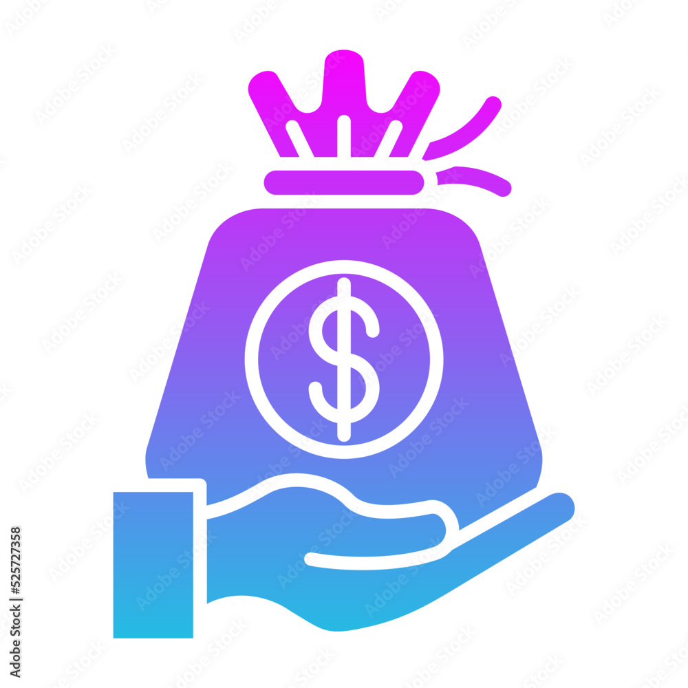 Investment Glyph Gradient Icon Investment Glyph Gradient Icon