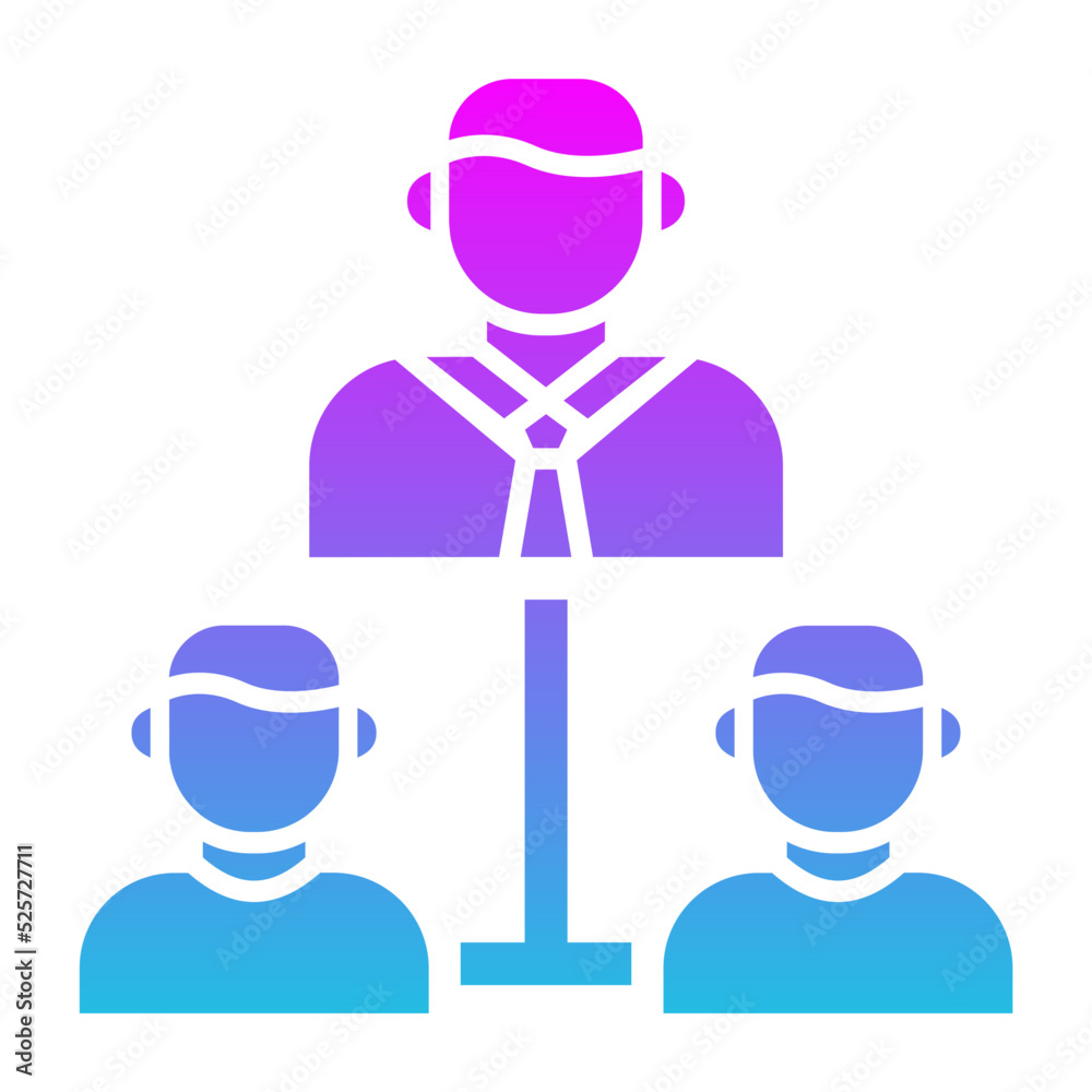 Management Glyph Gradient Icon Management Glyph Gradient Icon