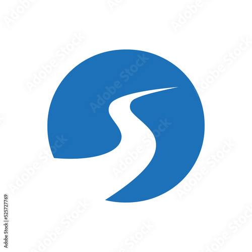 Letter O Road Logo For Transportation Symbol Based On Path Concept Vector Template