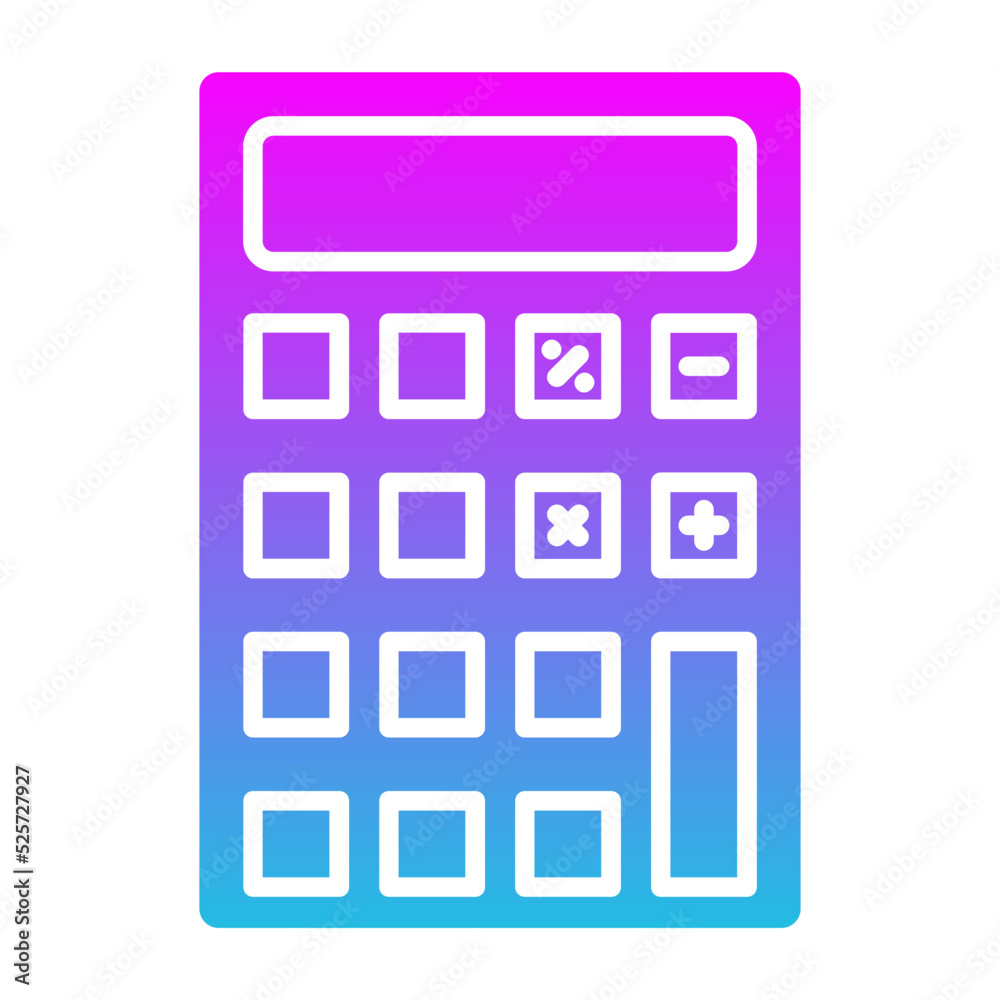 Calculator Glyph Gradient Icon Calculator Glyph Gradient Icon