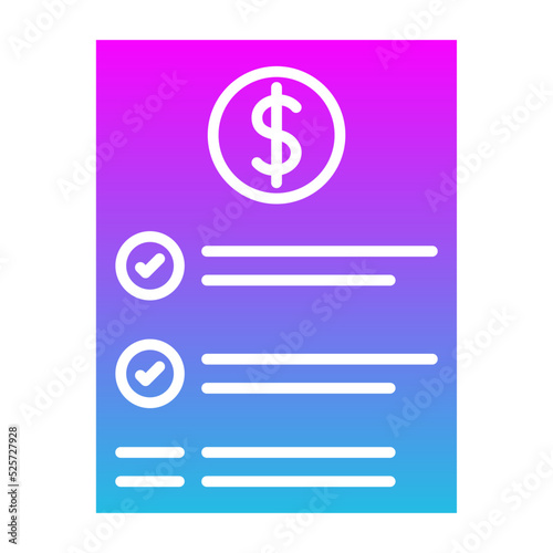 Bill Glyph Gradient Icon © Maan Icons
