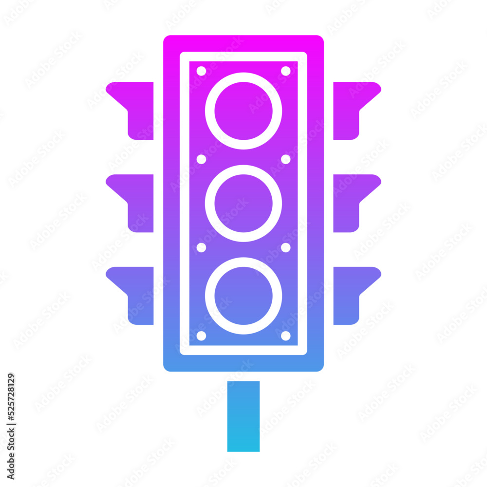 Traffic Light Glyph Gradient Icon Traffic Light Glyph Gradient Icon