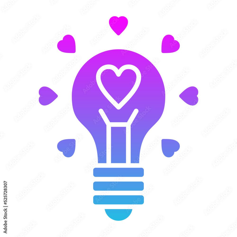 Bulb Glyph Gradient Icon Bulb Glyph Gradient Icon