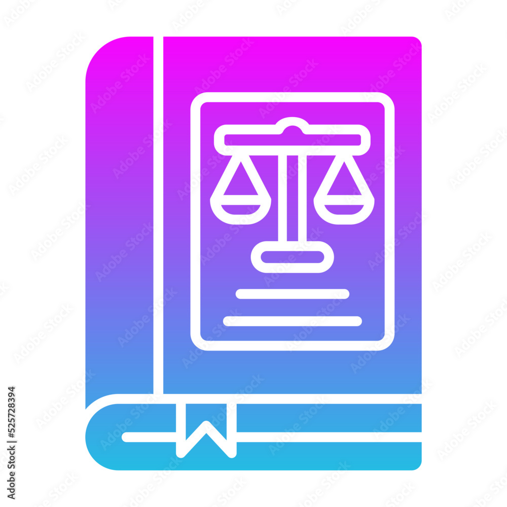 Law Glyph Gradient Icon