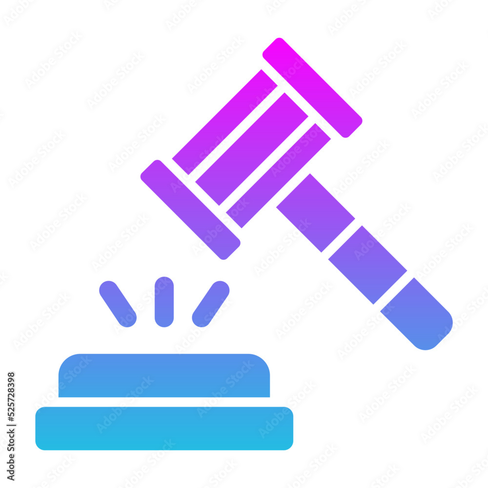 Judge Glyph Gradient Icon Judge Glyph Gradient Icon