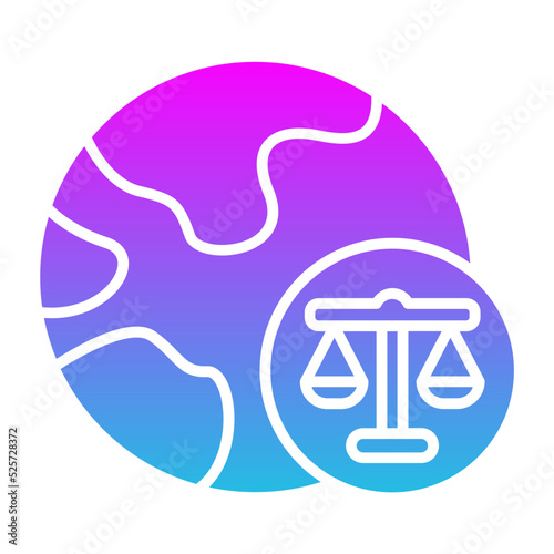 Global Laws Glyph Gradient Icon