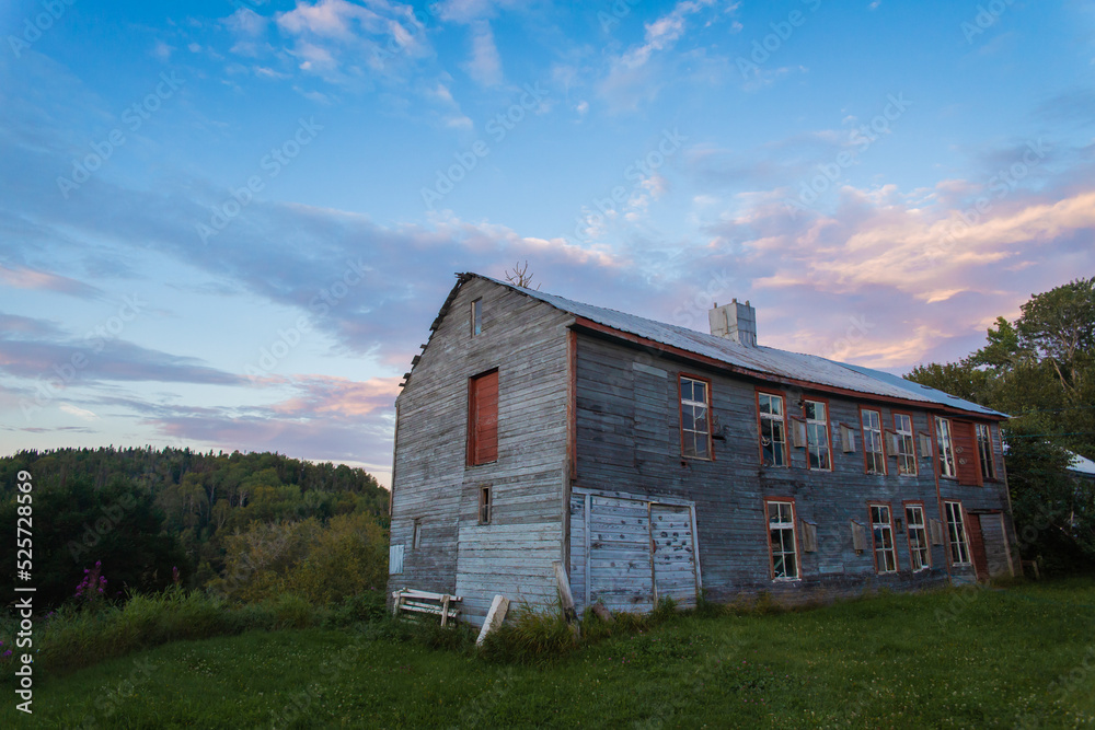 old abandoned farm house under sunset old abandoned farm house under sunset