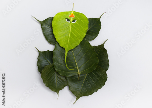 handmade peepal leaf ganpati, vinayagar chaturthi special.