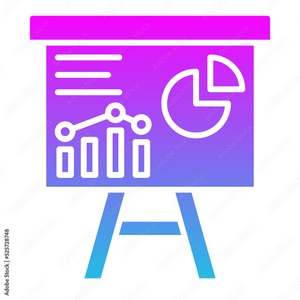 Presentation Glyph Gradient Icon