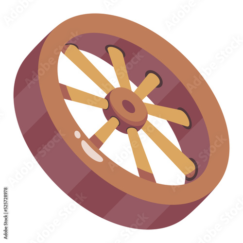 A medieval wheel flat icon download