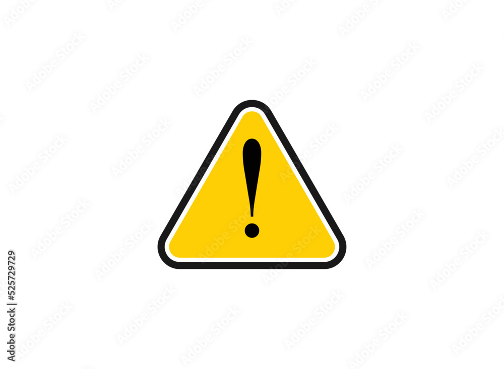 Hazard warning attention sign with exclamation mark symbol. Hazard warning attention sign with exclamation mark symbol.