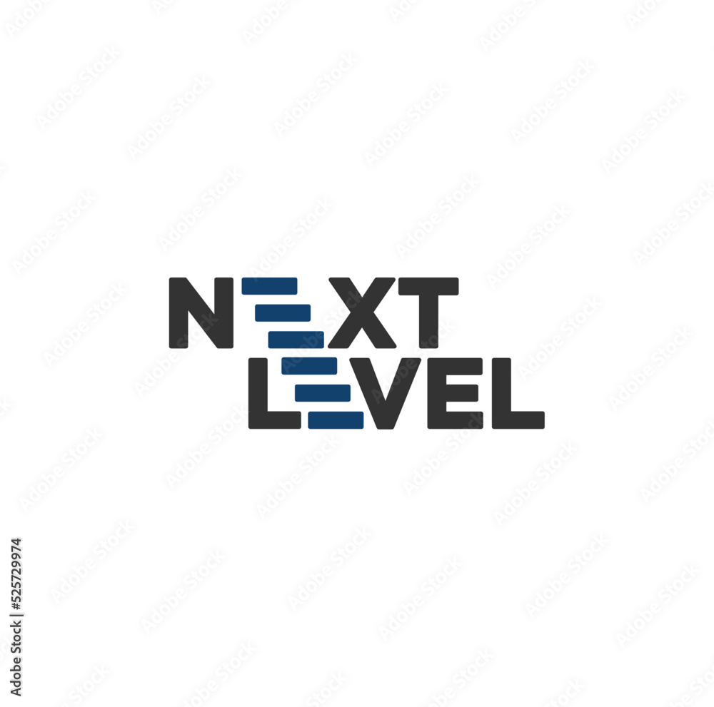 Next Level Stair icon. Grade Logo design. Vector Illustration.