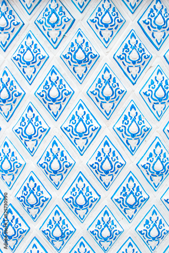 Blue thai pattern art element Blue thai pattern art element