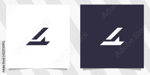 letter la al logo design photo