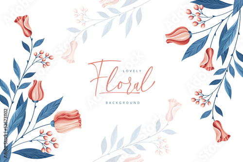 hand drawn lovely floral background