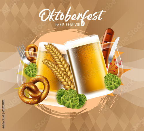 oktoberfest vector design can be use for poster, invitation and celebration purpose