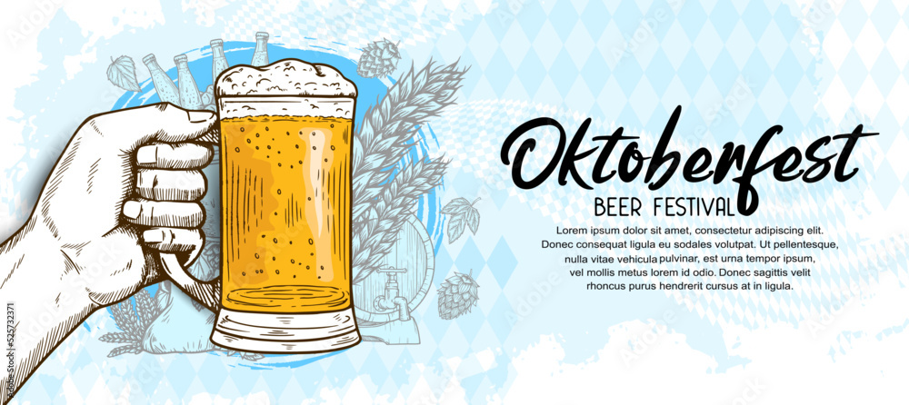 oktoberfest vector design can be use for poster, invitation and celebration purpose