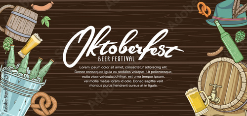 oktoberfest vector design can be use for poster, invitation and celebration purpose