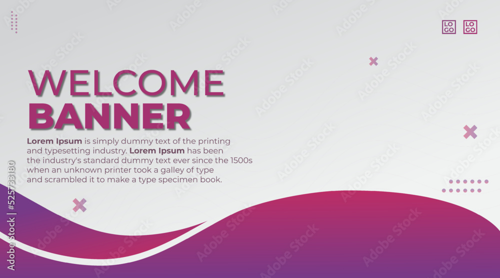 this is a design about welcome banner with a simple style