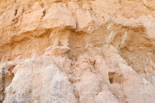 Soil columns within the national park of Thailand