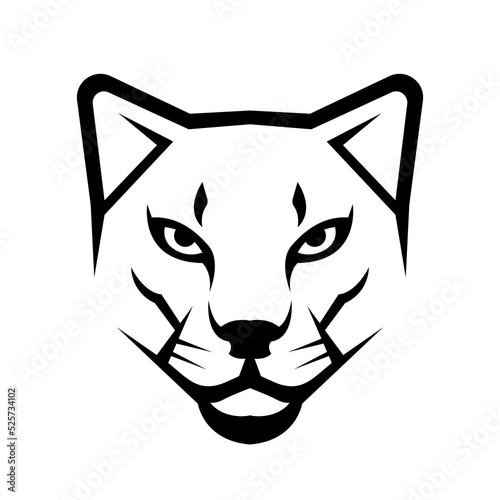 cougar mountain lion logo icon vector illustration