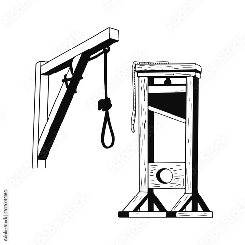 dead execution tool illustration vector