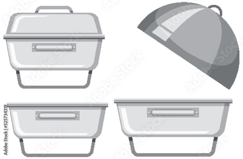 Set of buffet catering objects