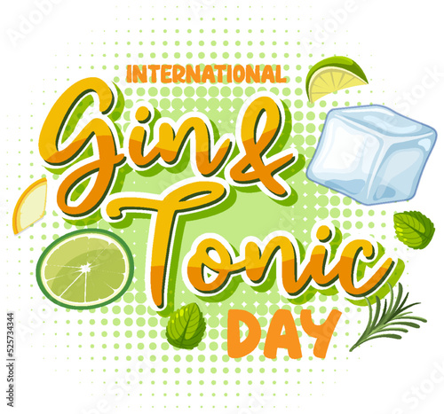 International gin and tonic day logo design