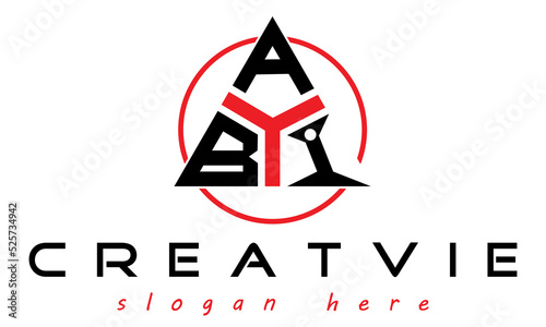 BAI three letter creative triangle initial letter logo design vector template. 