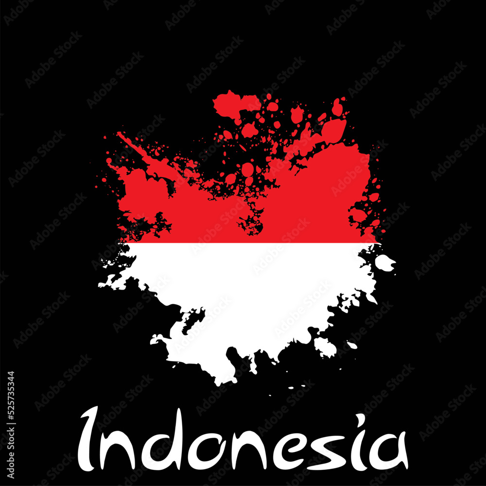 Indonesian flag, attractive and simple paint model Indonesian flag, attractive and simple paint model