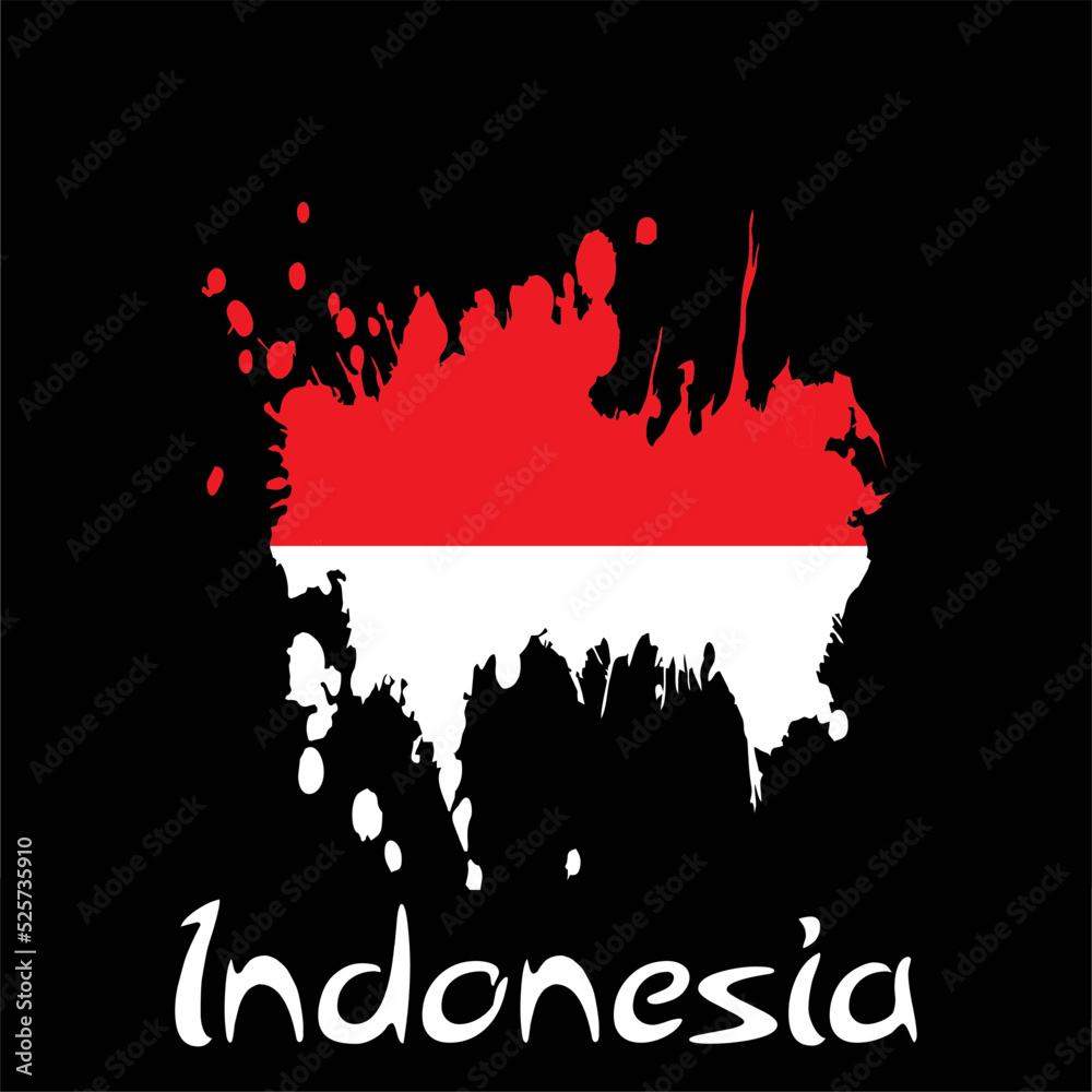 Indonesian flag, attractive and simple paint model Indonesian flag, attractive and simple paint model