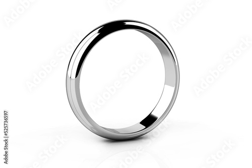 wedding ring on white background (high resolution 3D image)