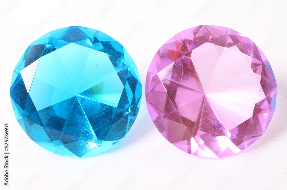 Blue and purple diamond on white background Blue and purple diamond on white background