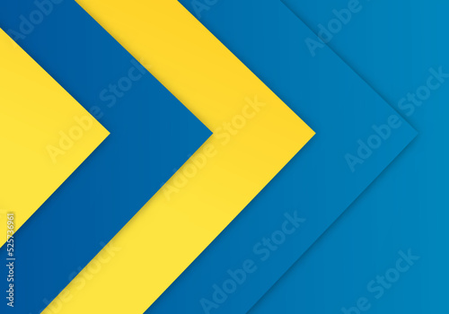 Abstract Modern Geometric Technology Background. Graphic Yellow and Blue Energy Technology Futuristic Background with Copy Space for Text