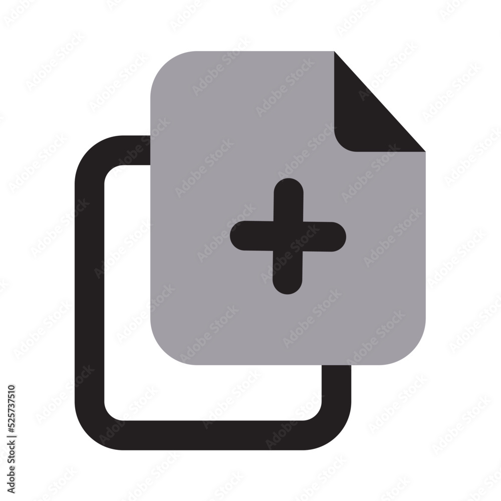 Obraz premium Copy Files Icon Two Tone Solid