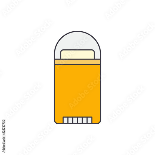 Deodorant roll icon in color, isolated on white background 