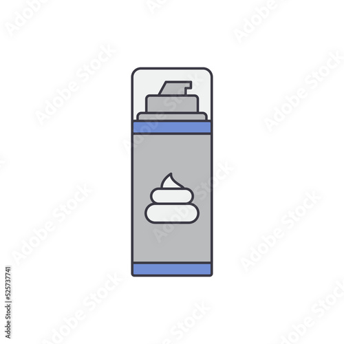 Shaving Foam icon in color, isolated on white background 