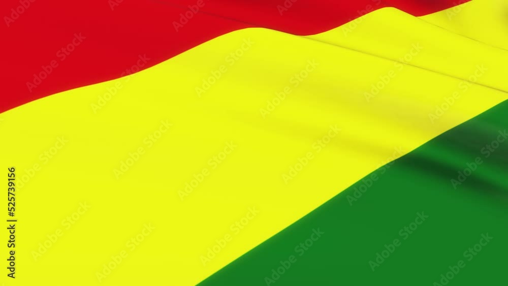 Loop of Bolivia flag waving in wind texture background. Bolivia flag video waving in wind