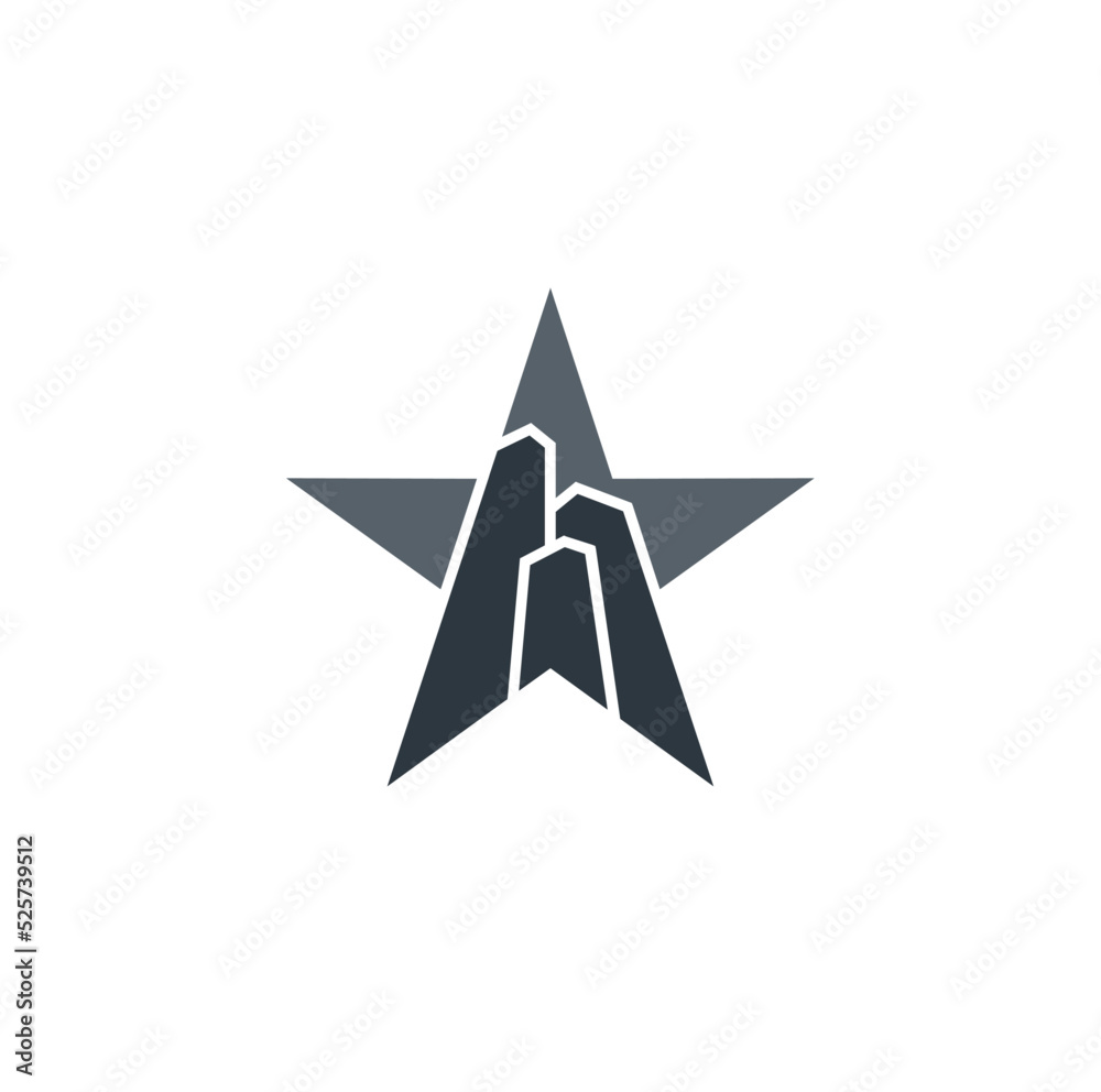 Star and Building Tower Logo design. Vector Illustration. Star and Building Tower Logo design. Vector Illustration.