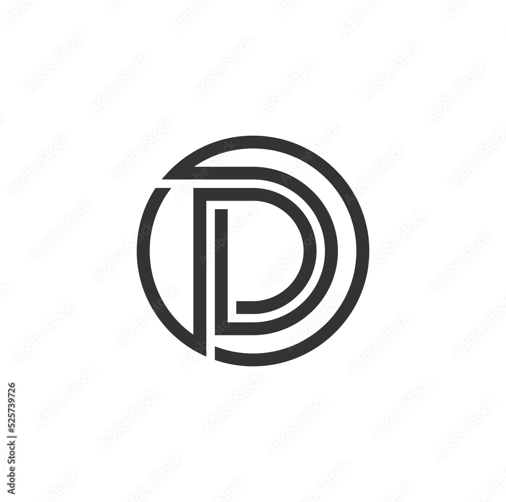 Letter D and circle logo design. Vector Illustration. Letter D and circle logo design. Vector Illustration.