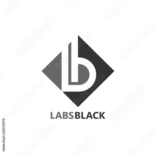 Free Download Letter LB. Labs Black Logo design. Vector Illustration. - GFXLoad