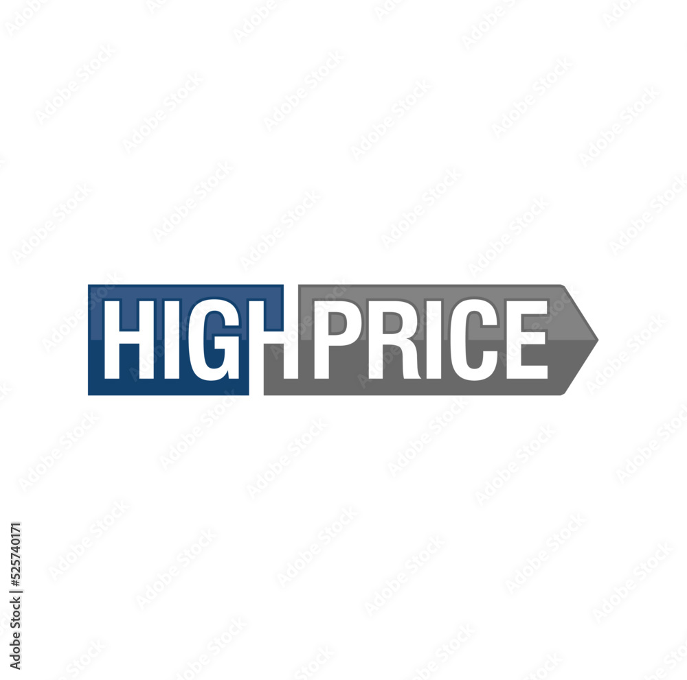 High Price Logo design. Lable Vector Illustration. High Price Logo design. Lable Vector Illustration.