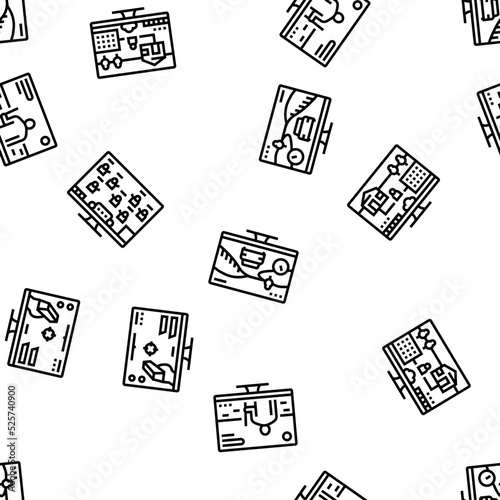 Video Game Electronic And Device vector seamless pattern