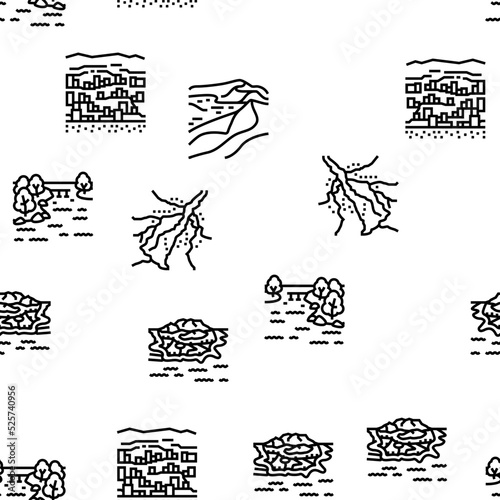 Africa Continent Nation Treasure vector seamless pattern