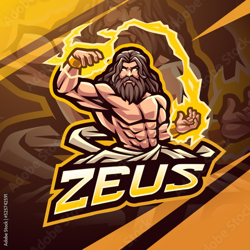Zeus esport mascot logo design