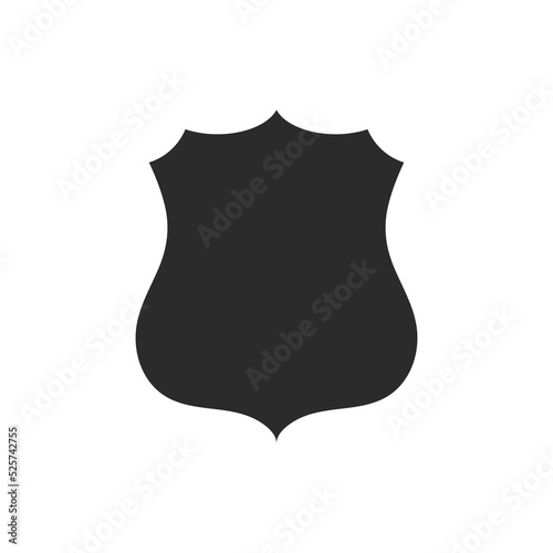 Shield shape silhouette vector. Shield against danger Isolated on white background.
