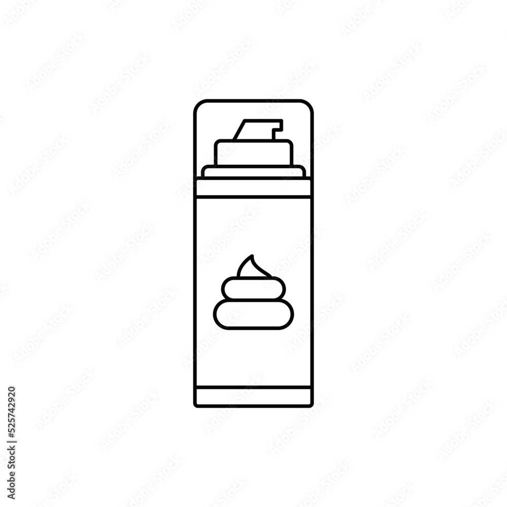 Shaving Foam icon in line style icon, isolated on white background Shaving Foam icon in line style icon, isolated on white background
